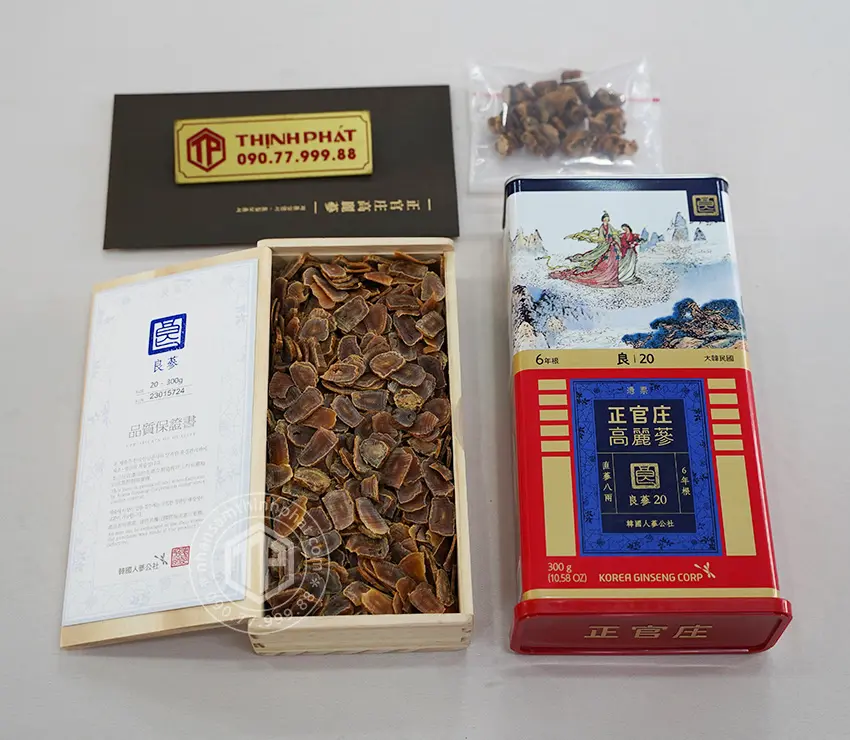 Hồng sâm củ khô Hàn Quốc KGC 300g Hộp 14 củ sâm chính phủ nhập khẩu chính hãng Hàn Quốc Hồng sâm củ khô Hàn Quốc KGC 300g Hộp 14 củ sâm chính phủ nhập khẩu chính hãng Hàn Quốc