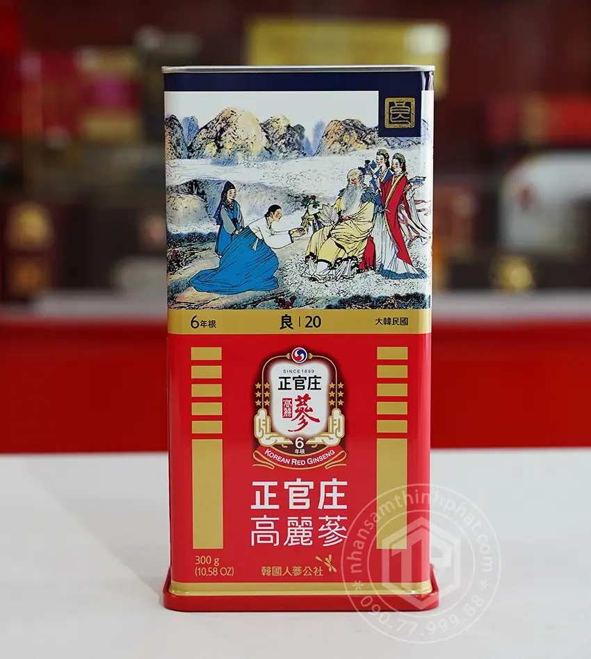 Hồng sâm củ khô Hàn Quốc KGC 300g Hộp 14 củ sâm chính phủ nhập khẩu chính hãng Hàn Quốc Hồng sâm củ khô Hàn Quốc KGC 300g Hộp 14 củ sâm chính phủ nhập khẩu chính hãng Hàn Quốc