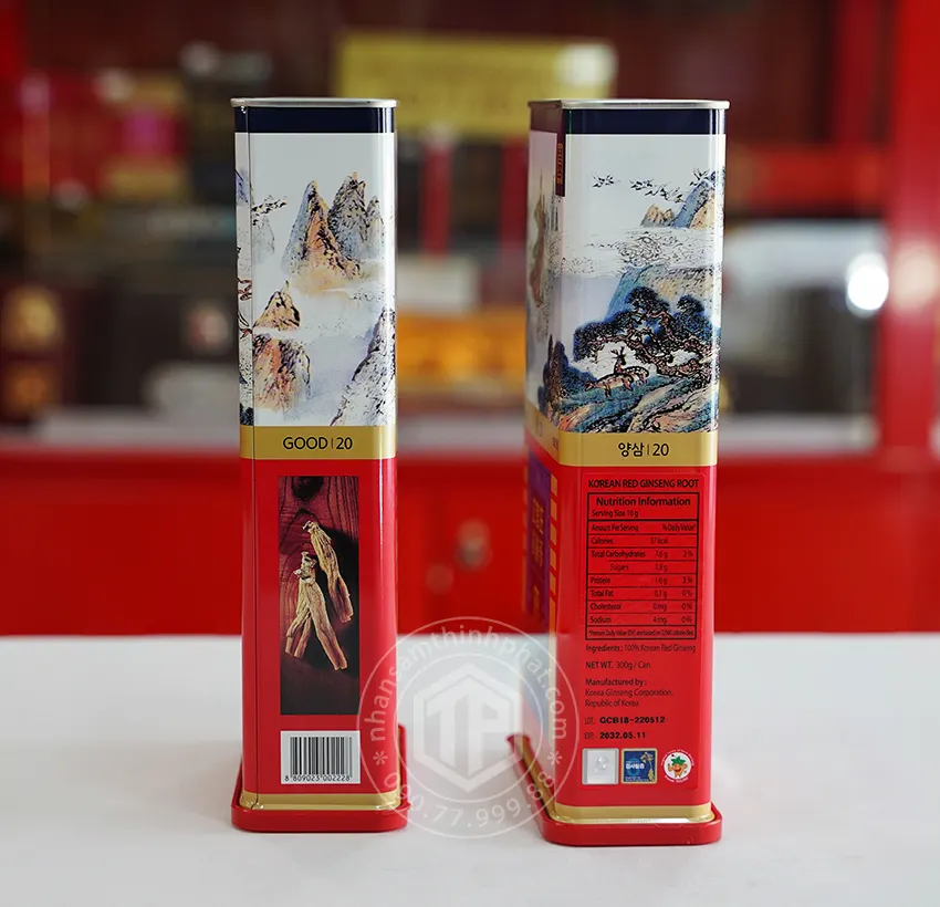 Hồng sâm củ khô Hàn Quốc KGC 300g Hộp 14 củ sâm chính phủ nhập khẩu chính hãng Hàn Quốc Hồng sâm củ khô Hàn Quốc KGC 300g Hộp 14 củ sâm chính phủ nhập khẩu chính hãng Hàn Quốc