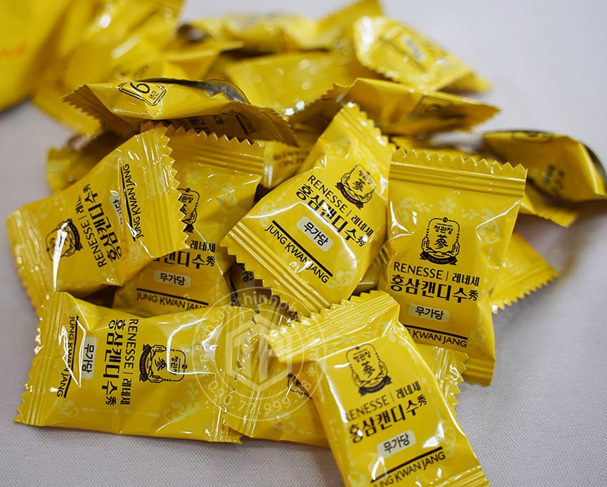 Kẹo Sâm Hàn Quốc KGC cao cấp không đường gói 120g Kẹo Sâm Hàn Quốc KGC cao cấp không đường gói 120g