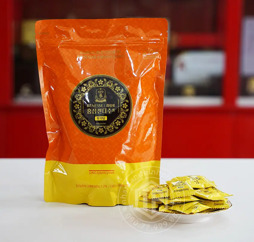 Kẹo Sâm Hàn Quốc KGC cao cấp không đường gói 240g Kẹo Sâm Hàn Quốc KGC cao cấp không đường gói 240g