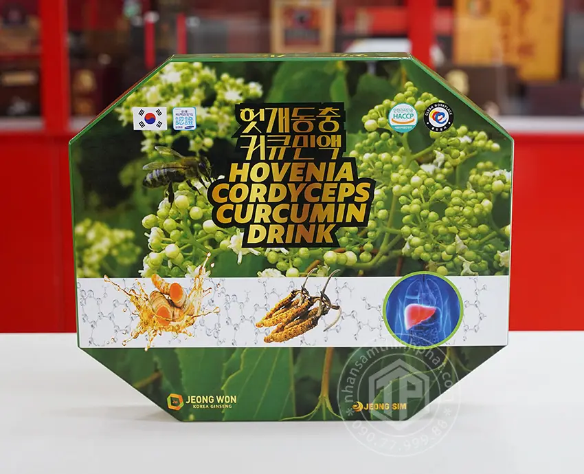 [Nhân Sâm Thịnh Phát] Nước sâm Hàn Quốc Nước bổ gan thanh lọc cơ thể Jeong Won Hàn Quốc hộp 10 chai x 100 ml