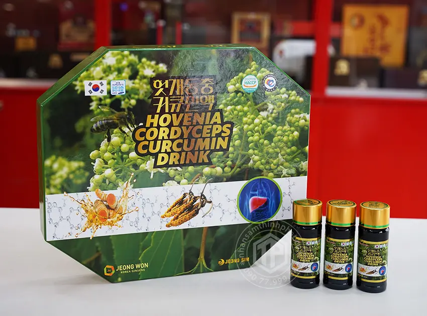 [Nhân Sâm Thịnh Phát] Nước sâm Hàn Quốc Nước bổ gan thanh lọc cơ thể Jeong Won Hàn Quốc hộp 10 chai x 100 ml