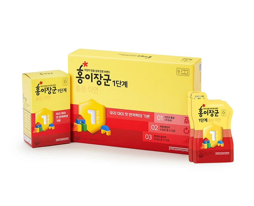 Nước hồng sâm Baby cao cấp cho trẻ em 3 -4 tuổi Sâm Chính phủ KGC Jung Kwan Jang hộp 30 gói x 15ml