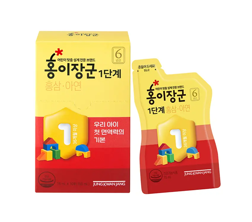 Nước hồng sâm Baby cao cấp cho trẻ em 3 -4 tuổi Sâm Chính phủ KGC Jung Kwan Jang hộp 30 gói x 15ml