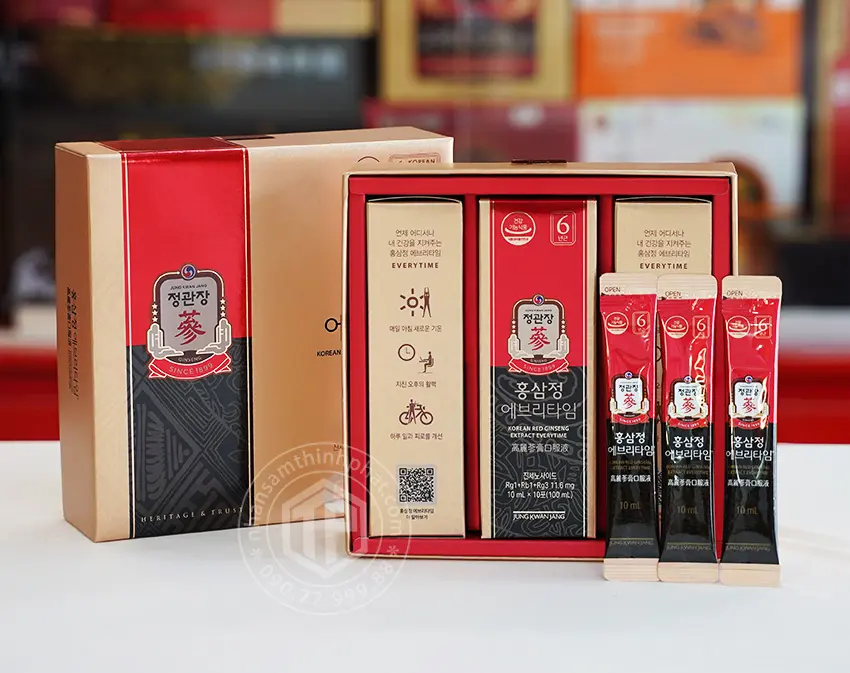 Nước hồng sâm Everytime Hậu Duệ Mặt Trời KGC hộp 30 gói x 10ml cao cấp Nước hồng sâm Everytime Hậu Duệ Mặt Trời KGC hộp 30 gói x 10ml cao cấp