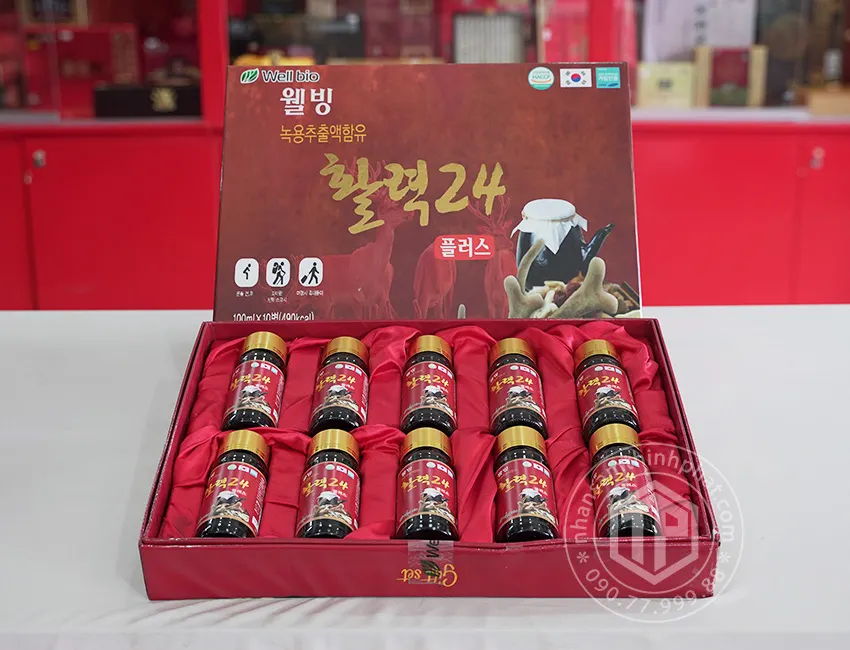 Nước hồng sâm nhung hươu Hàn Quốc 10 chai x 100ml
