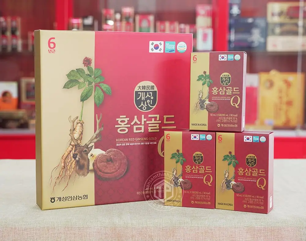 Nước hồng sâm nhung hươu linh chi