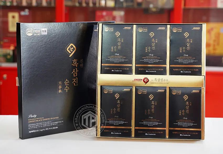 Tinh chất hắc sâm pha sẵn cao cấp Daedong Hàn Quốc hộp 30 gói x 60ml Tinh chất hắc sâm pha sẵn cao cấp Daedong Hàn Quốc hộp 30 gói x 60ml