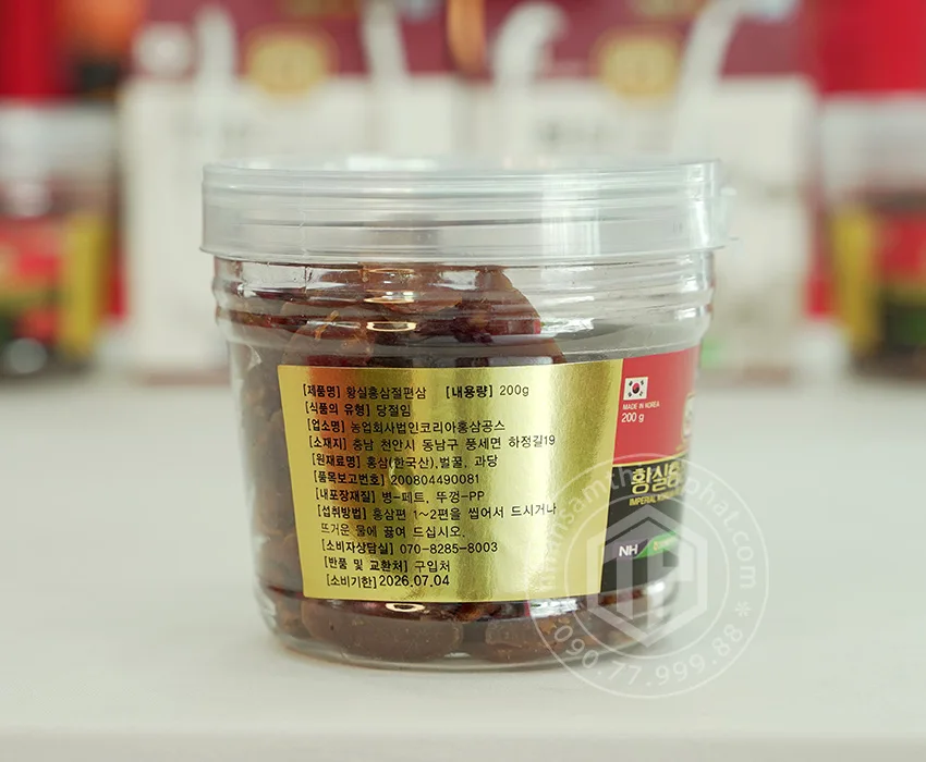 Hồng sâm tẩm mật ong Sobex