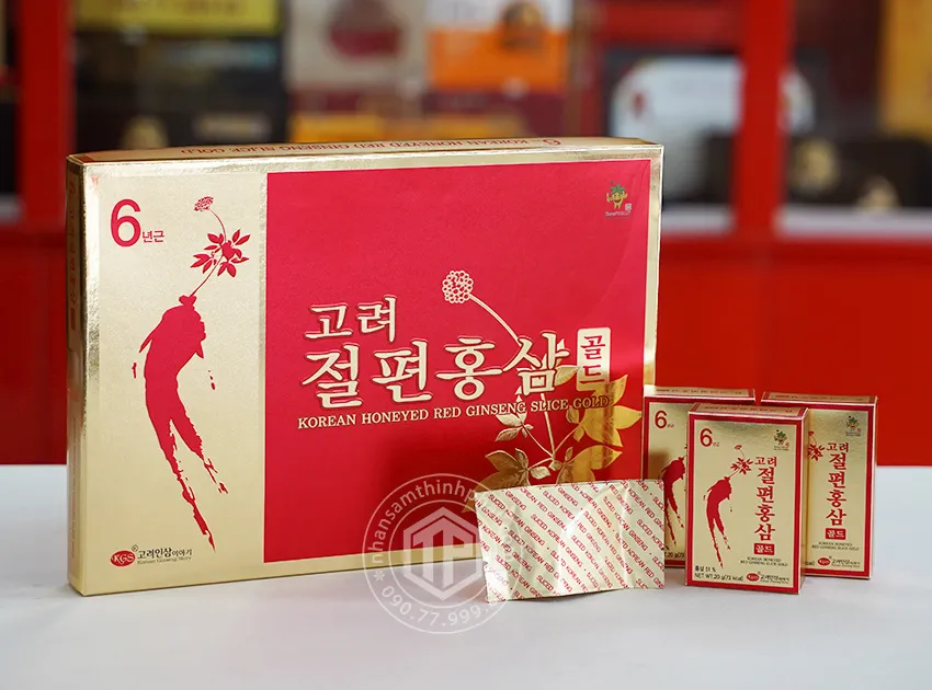 Hồng sâm thái lát tẩm mật ong chính hãng KGS sâm Hàn Quốc 6 năm tuổi Hồng sâm thái lát tẩm mật ong chính hãng KGS sâm Hàn Quốc 6 năm tuổi