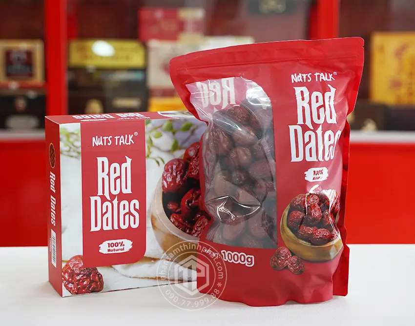 Táo đỏ sấy khô loại 1 hộp 1kg