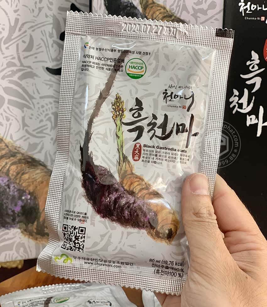 Nước thiên ma Hàn Quốc lên men hộp 30 gói x 80ml