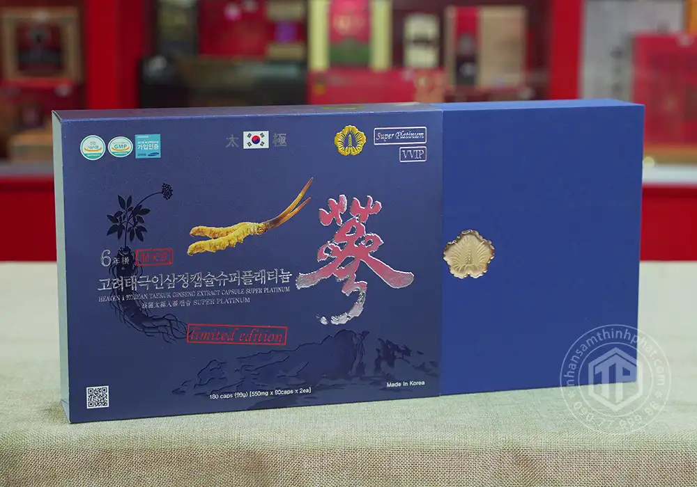 Viên thiên sâm đông trùng hạ thảo cao cấp hộp 180 viên Viên thiên sâm đông trùng hạ thảo cao cấp hộp 180 viên
