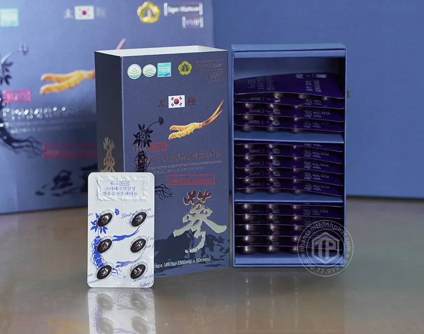 Viên thiên sâm đông trùng hạ thảo cao cấp hộp 180 viên Viên thiên sâm đông trùng hạ thảo cao cấp hộp 180 viên