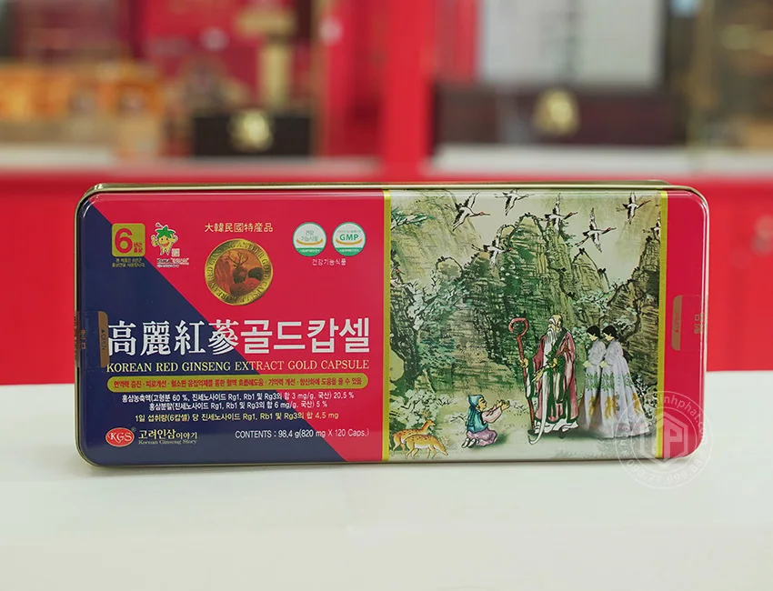 Viên hồng sâm nhung hươu linh chi KGS hộp 120 viên Viên hồng sâm nhung hươu linh chi KGS hộp 120 viên