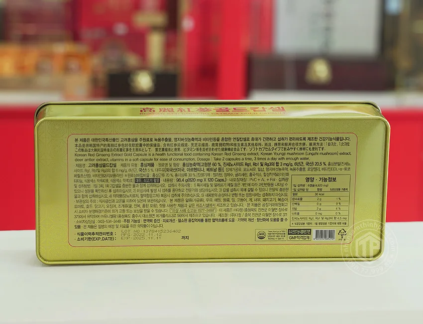 Viên hồng sâm nhung hươu linh chi KGS hộp 120 viên Viên hồng sâm nhung hươu linh chi KGS hộp 120 viên