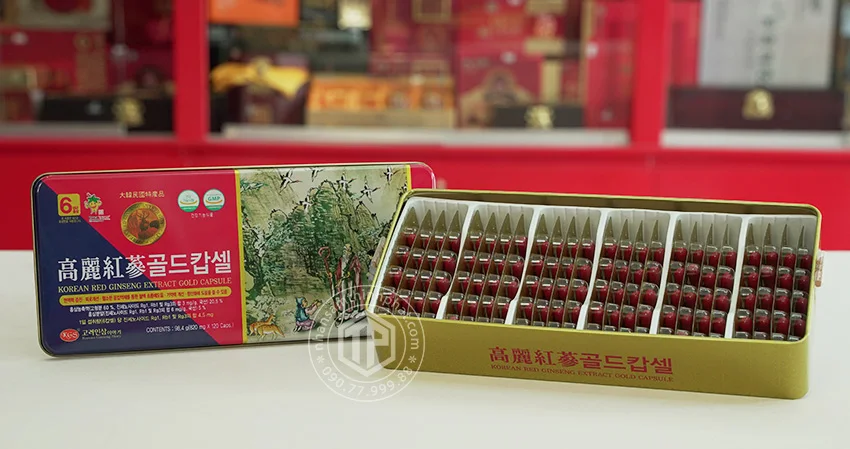 Viên hồng sâm nhung hươu linh chi KGS hộp 120 viên Viên hồng sâm nhung hươu linh chi KGS hộp 120 viên