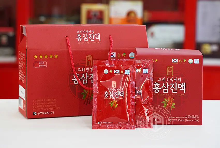 Nước hồng sâm DongWon chính hãng Hàn Quốc hộp 20 gói x 70ml Nước hồng sâm DongWon chính hãng Hàn Quốc hộp 20 gói x 70ml