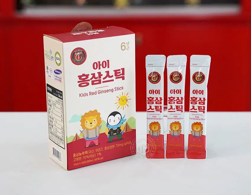 Nước hồng sâm Pocheon dành cho trẻ em dạng thanh - Kids red ginseng stick