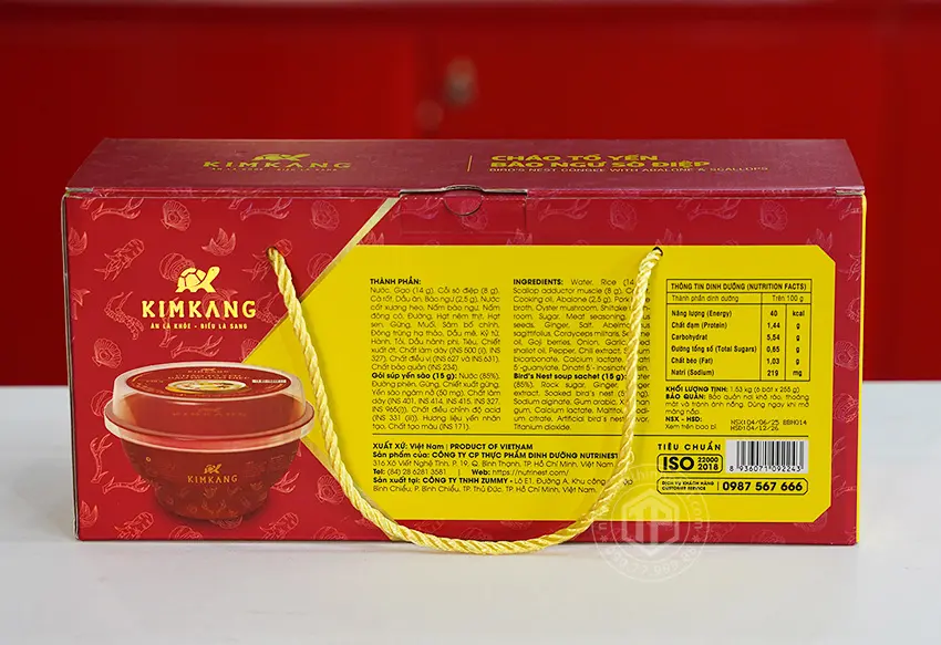 Cháo tổ yến bào ngư sò điệp hộp 6 chén x 255g Cháo tổ yến bào ngư sò điệp hộp 6 chén x 255g