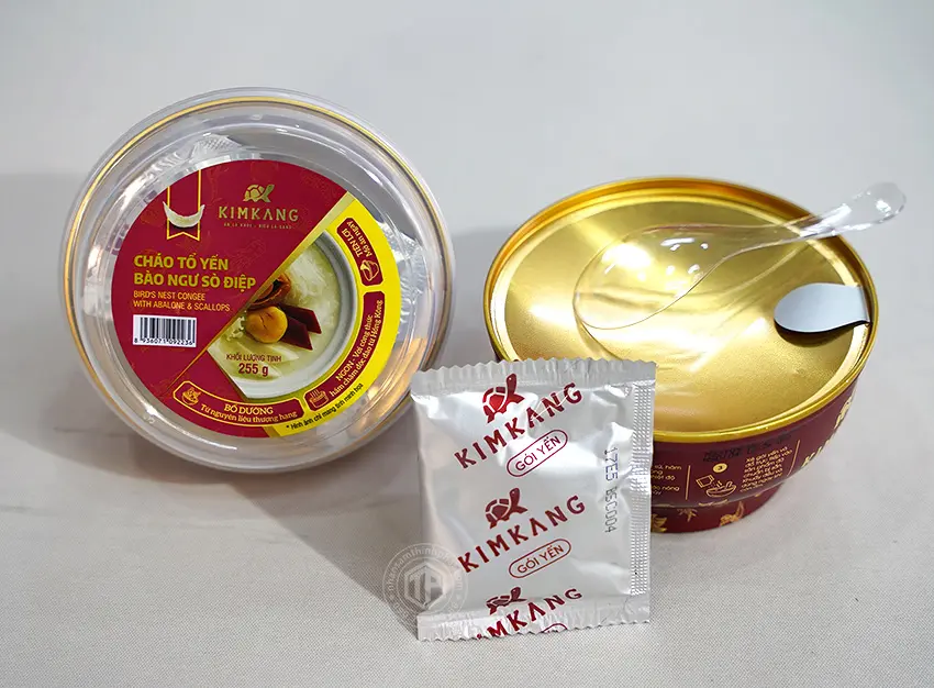 Cháo tổ yến bào ngư sò điệp hộp 6 chén x 255g Cháo tổ yến bào ngư sò điệp hộp 6 chén x 255g