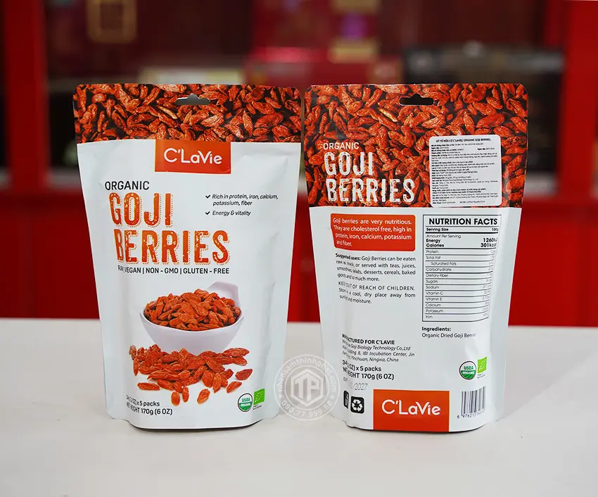 Kỷ tử hữu cơ Goji Berries túi 170g