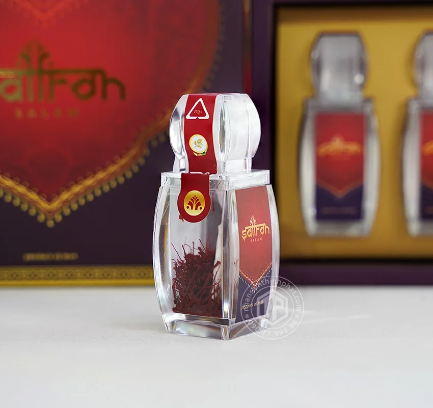Nhụy hoa nghệ tây saffron nhập khẩu Iran hộp quà tặng 3 lọ x 1g Nhụy hoa nghệ tây saffron nhập khẩu Iran hộp quà tặng 3 lọ x 1g