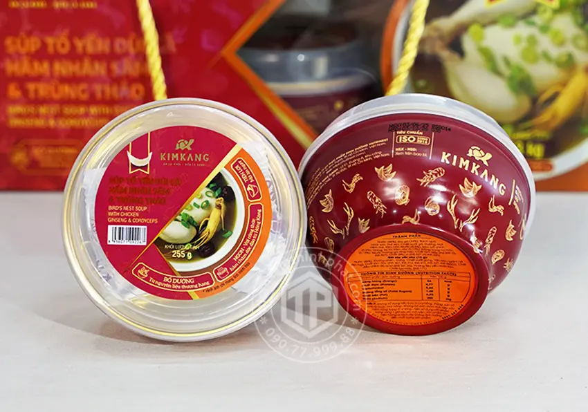 Súp tổ yến đùi gà nhân sâm đông trùng hộp 6 chén x 255g Súp tổ yến đùi gà nhân sâm đông trùng hộp 6 chén x 255g