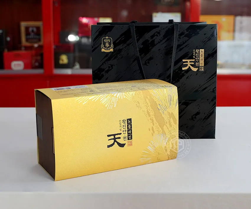 Thượng phẩm Viên Thiên Sâm Linh Đan KGC Hwang Jin Dan Cheon Noble Line 4g x 20 viên Thượng phẩm Viên Thiên Sâm Linh Đan KGC Hwang Jin Dan Cheon Noble Line 4g x 20 viên