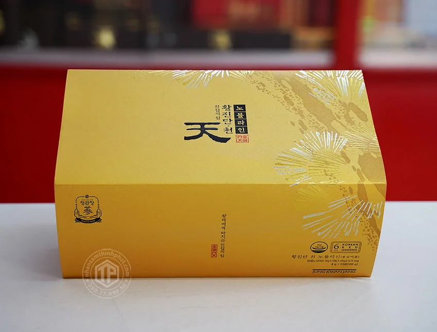 Thượng phẩm Viên Thiên Sâm Linh Đan KGC Hwang Jin Dan Cheon Noble Line 4g x 20 viên Thượng phẩm Viên Thiên Sâm Linh Đan KGC Hwang Jin Dan Cheon Noble Line 4g x 20 viên