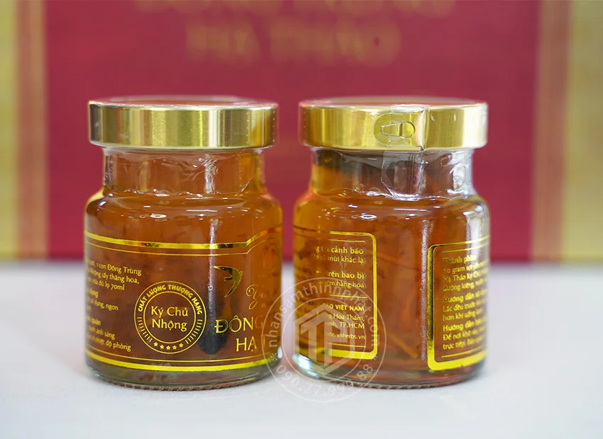 Yến sào đông trùng hạ thảo ký chủ cao cấp hộp 6 lọ