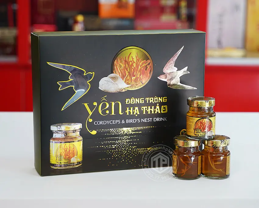 Yến đông trùng hạ thảo có đường hộp 6 lọ Yến đông trùng hạ thảo có đường hộp 6 lọ
