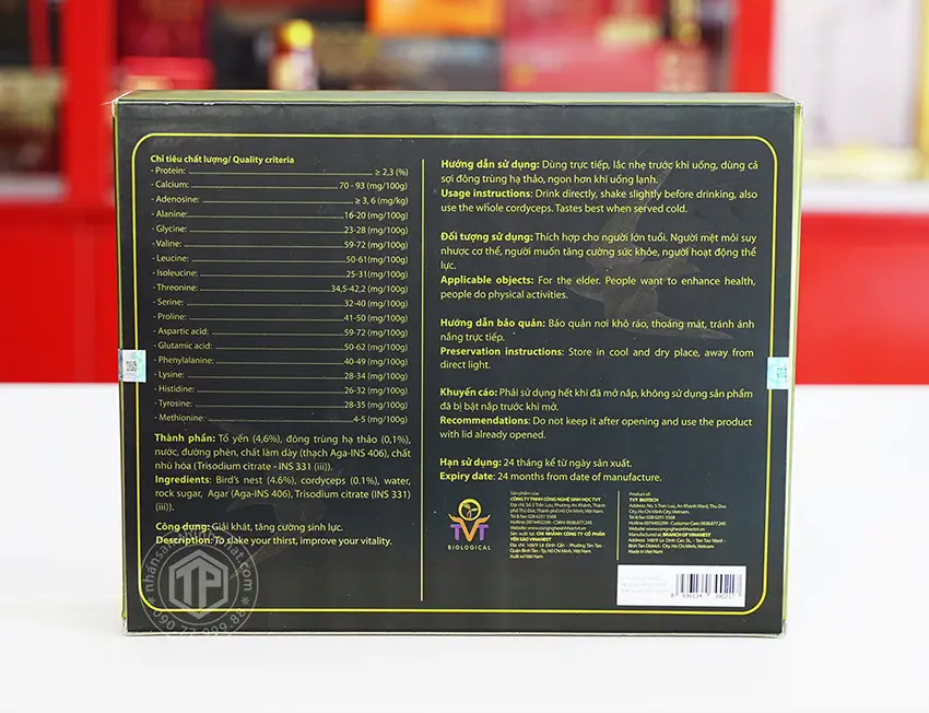 Yến đông trùng hạ thảo có đường hộp 6 lọ Yến đông trùng hạ thảo có đường hộp 6 lọ