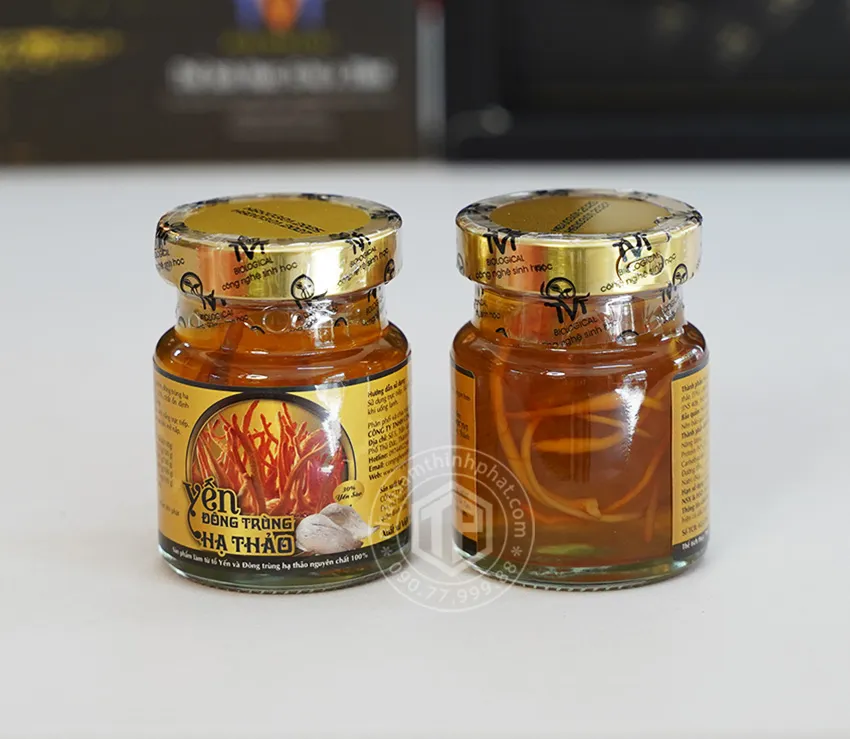 Yến đông trùng hạ thảo có đường hộp 6 lọ Yến đông trùng hạ thảo có đường hộp 6 lọ