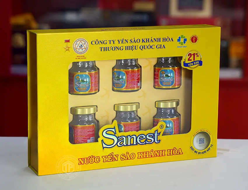 Yến Sào Sanest Khánh Hòa hộp 6 lọ Yến Sào Sanest Khánh Hòa hộp 6 lọ