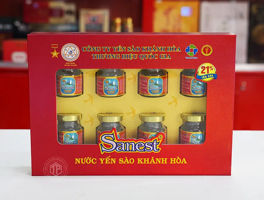 Yến Sào Sanest Khánh Hòa hộp 8 lọ Yến Sào Sanest Khánh Hòa hộp 8 lọ