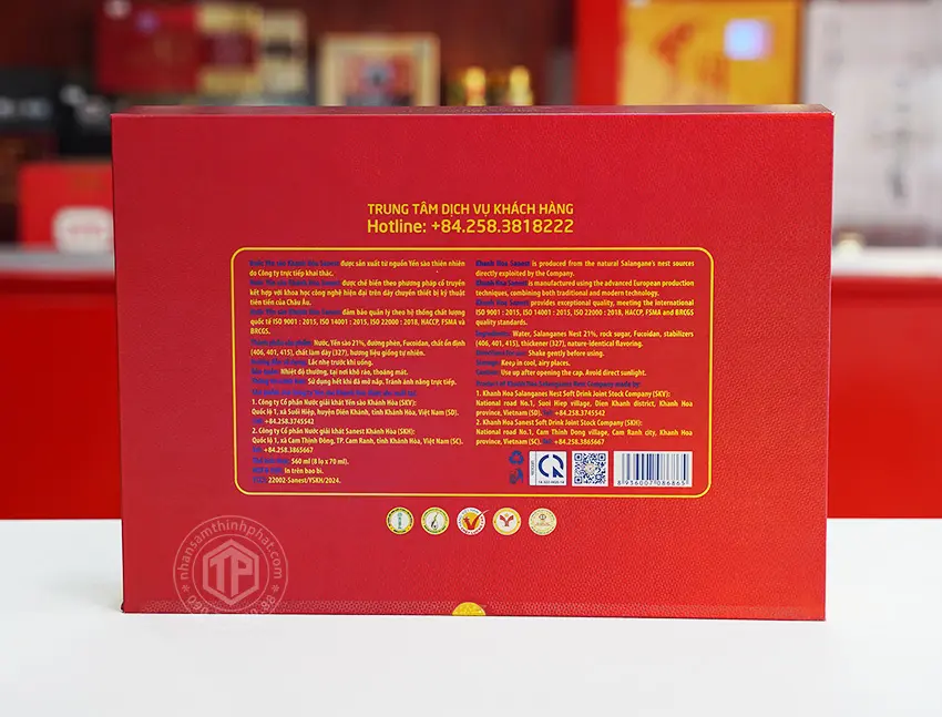 Yến Sào Sanest Khánh Hòa hộp 8 lọ Yến Sào Sanest Khánh Hòa hộp 8 lọ